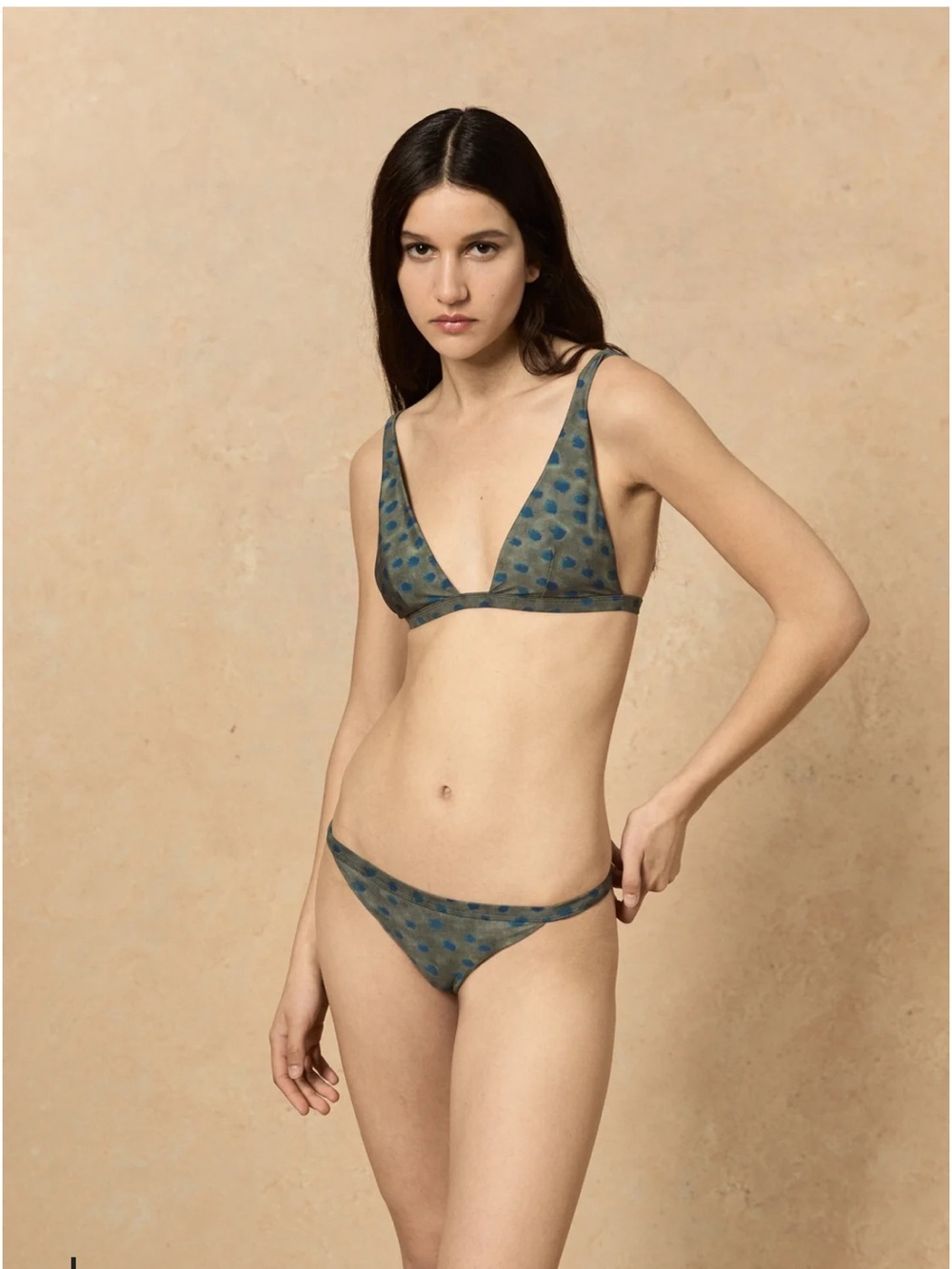 Cortana KHATA Triangle Bikini Set in Dot Animal Print Pattern NWT
